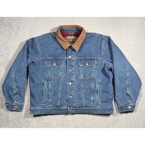 Woolrich Blue and Brown Bomber Jacket